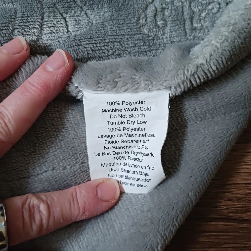 Beth Bazaar Gray Elephant Baby Lovey Blanket Embossed Elephants 32